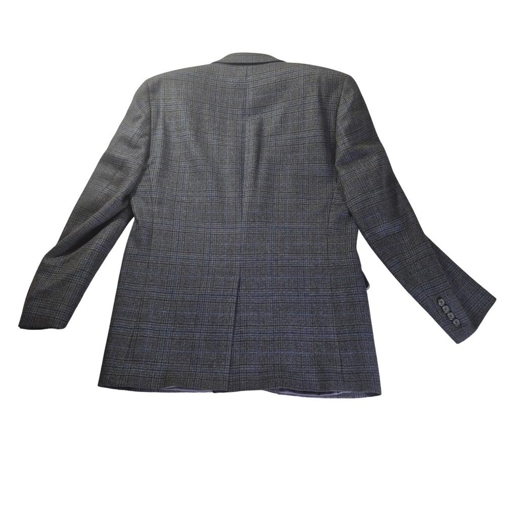 Lauren Ralph Lauren Glen Plaid Wool Blazer 39R Mens Charcoal Blue Sport Coat - Picture 6 of 9